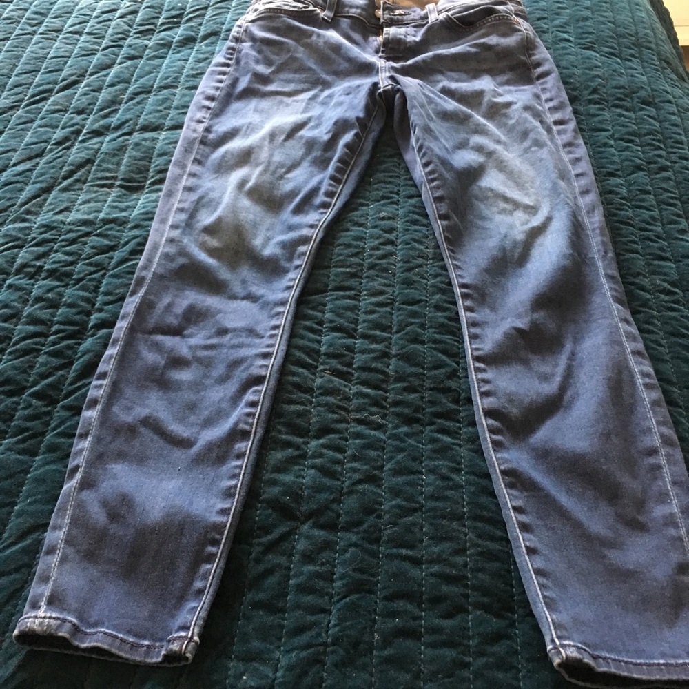 7 for all mankind cropped high rise jean